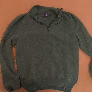 Men's Purple Label Ralph Lauren 100% Cashmere Green Sweater